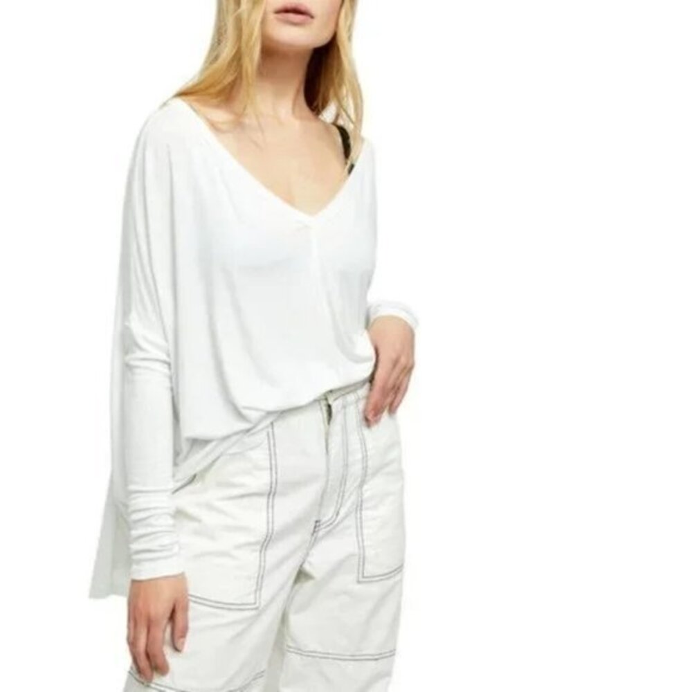Free People Moonshine Optic White Tunic. S